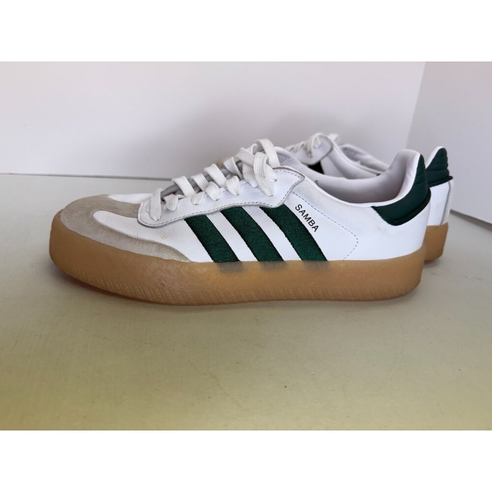 Adidas Sambae Womens Size 9.5 Cloud White Collegiate Green Gum ID0440 - Picture 5 of 9